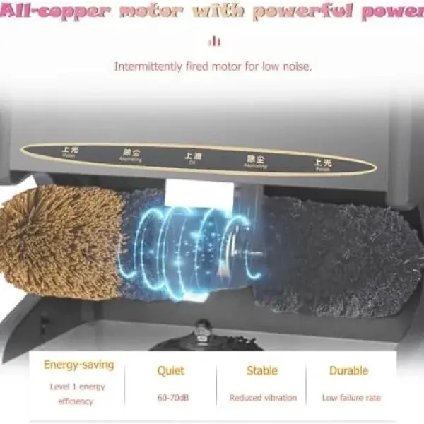 Automatic Shoe Polisher with Dual Brush System & Dust Removal - Effortless Shine for Leather & Suede Shoes, Fast Shoe Care for Home & Commercial Use, Easy & Effective Maintenance