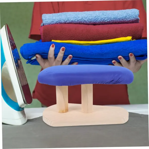 PRETYZOOM Cloth Covered Ironing Board with Wooden Stool and Padded Ironing Pad for Home Use Tabletop Ironing Tool for Clothes and Tailoring
