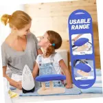 PRETYZOOM Cloth Covered Ironing Board with Wooden Stool and Padded Ironing Pad for Home Use Tabletop Ironing Tool for Clothes and Tailoring