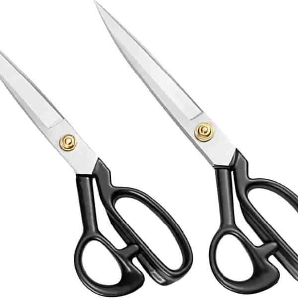 jojofuny 2pcs Heavy Duty Fabric Scissors for Tailoring Metal Sewing Shears for Dressmaking and DIY Projects Sharp Cutting Tools for Home Use