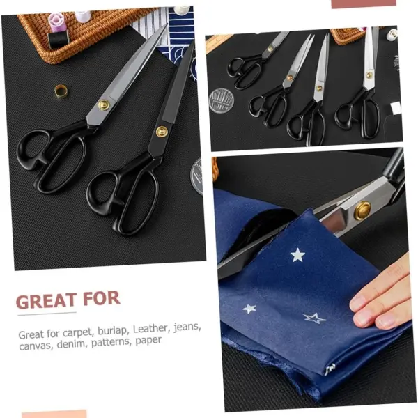 jojofuny 2pcs Heavy Duty Fabric Scissors for Tailoring Metal Sewing Shears for Dressmaking and DIY Projects Sharp Cutting Tools for Home Use