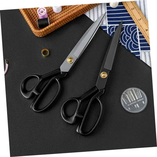 jojofuny 2pcs Heavy Duty Fabric Scissors for Tailoring Metal Sewing Shears for Dressmaking and DIY Projects Sharp Cutting Tools for Home Use