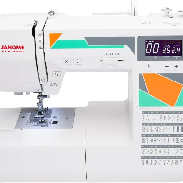 Janome MOD-50 Computerized Sewing Machine with 50 Built-In Stitches, 3 One-Step Buttonholes, Drop Feed and Accessories