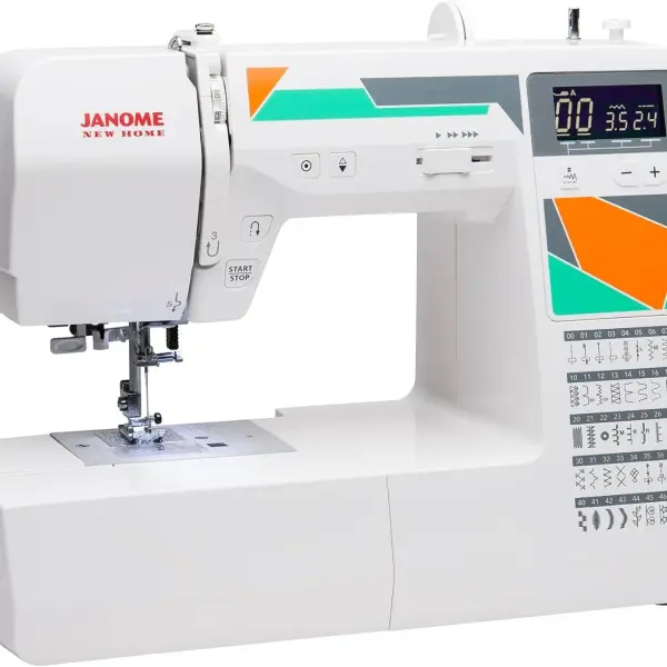 Janome MOD-50 Computerized Sewing Machine with 50 Built-In Stitches, 3 One-Step Buttonholes, Drop Feed and Accessories