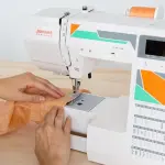 Janome MOD-50 Computerized Sewing Machine with 50 Built-In Stitches, 3 One-Step Buttonholes, Drop Feed and Accessories