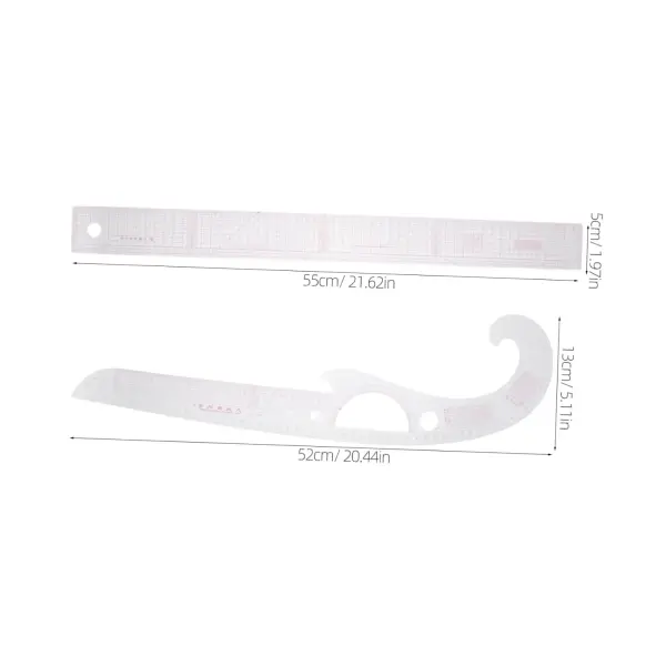 Multi-Functional French Curve Ruler Set for Pattern Making Durable Tailoring Tools for Designers Sewing Rulers with Stylish Curve Design for Garment Creation and DIY Projects