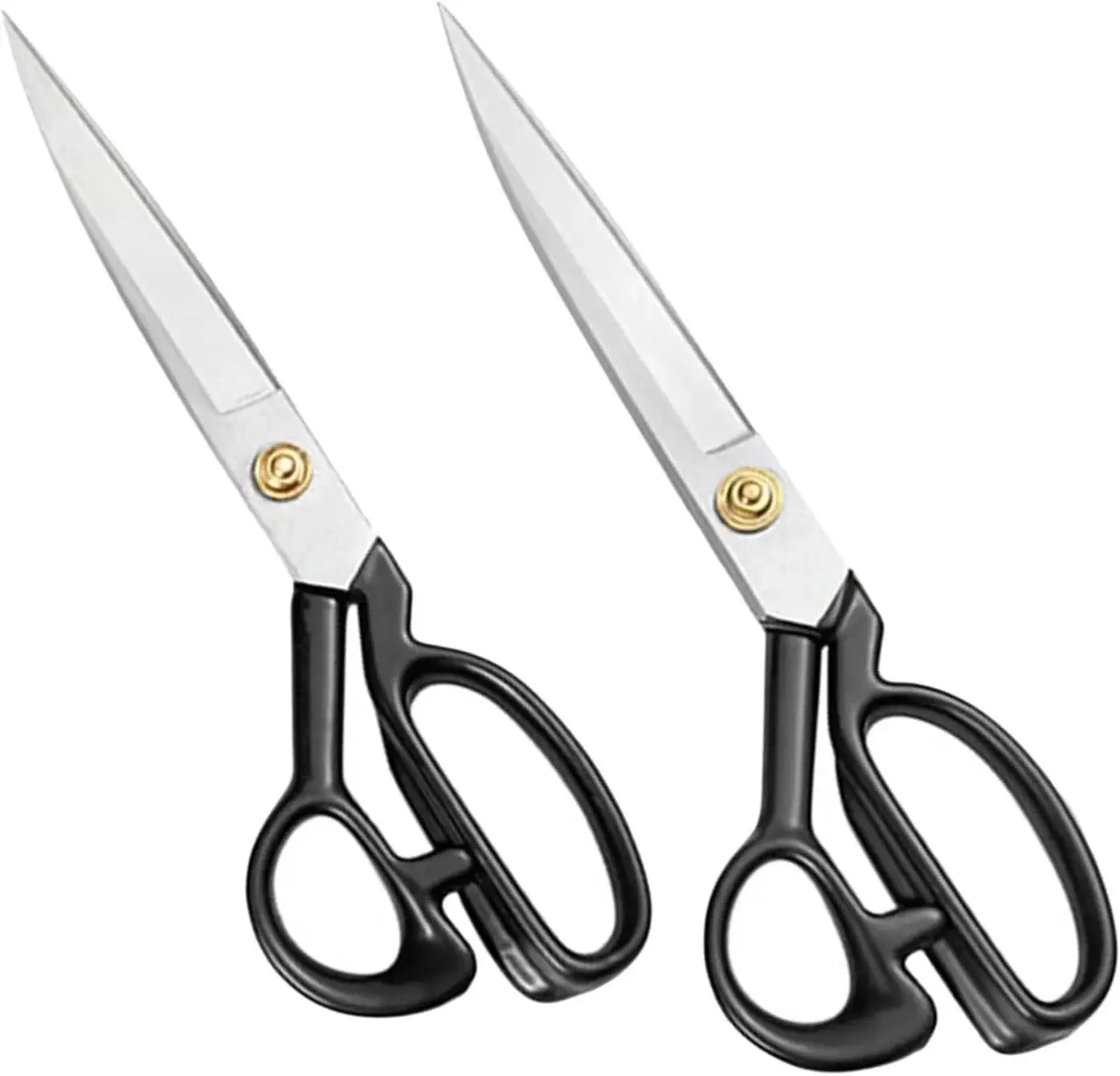 2pcs Heavy Duty Sewing Scissors for Dressmaking and Tailoring Cutters with Sharp White Blades Industrial Shears for Household and Quilting Use