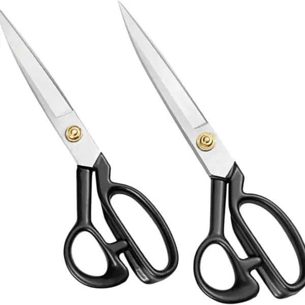 2pcs Heavy Duty Sewing Scissors for Dressmaking and Tailoring Cutters with Sharp White Blades Industrial Shears for Household and Quilting Use