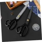 2pcs Heavy Duty Sewing Scissors for Dressmaking and Tailoring Cutters with Sharp White Blades Industrial Shears for Household and Quilting Use