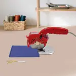 Electric Fabric Cutter Machine, 245W Industrial Speed Adjustable Fabric Scissors with LED Light & Built-in Blade Sharpener, Round Blade Cutting Machine for Sewing, Quilting, Tailoring (Red)