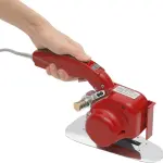 Electric Fabric Cutter Machine, 245W Industrial Speed Adjustable Fabric Scissors with LED Light & Built-in Blade Sharpener, Round Blade Cutting Machine for Sewing, Quilting, Tailoring (Red)