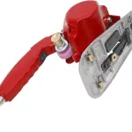 Electric Fabric Cutter Machine, 245W Industrial Speed Adjustable Fabric Scissors with LED Light & Built-in Blade Sharpener, Round Blade Cutting Machine for Sewing, Quilting, Tailoring (Red)