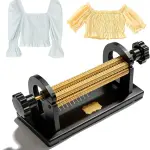 Smocking Pleater Presser Foot Gathering Tool,24 Row Adjustable Pleating Machine,Ruffler Sewing Machine Accessory with Special Needle,for Costume Design Daily DIY Fabric Sewing 32Rows