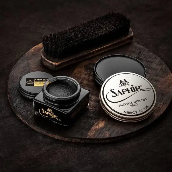 Saphir Medaille d'Or Pommadier Cream 75ml – Natural Cream Leather Shoe Polish, Leather Conditioner for Boots, Handbags