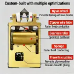 Cycloid Veneer Patchwork Machine, 10-100 Thickness, Efficient Panel Patchwork Sewing Tool for Wood Automatic Industrial Veneer Jointer for Woodworking Production Line (Double)