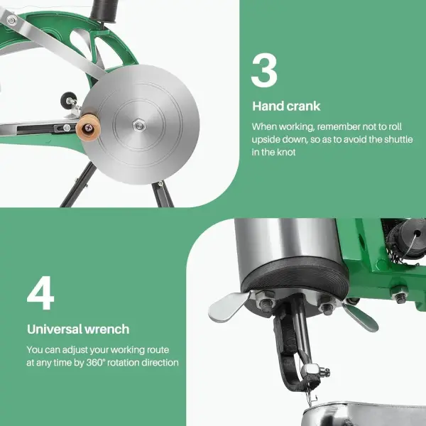 Leather Sewing Machine, Manual Cobbler Sewing Machine Leather, Shoe Repair Machine with Dual Cotton Nylon Line Canvas for Shoe Tents and Belt