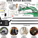 Leather Sewing Machine, Manual Cobbler Sewing Machine Leather, Shoe Repair Machine with Dual Cotton Nylon Line Canvas for Shoe Tents and Belt