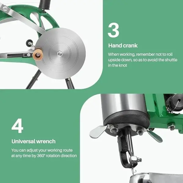 Leather Sewing Machine, Manual Cobbler Sewing Machine Leather, Shoe Repair Machine with Dual Cotton Nylon Line Canvas for Shoe Tents and Belt