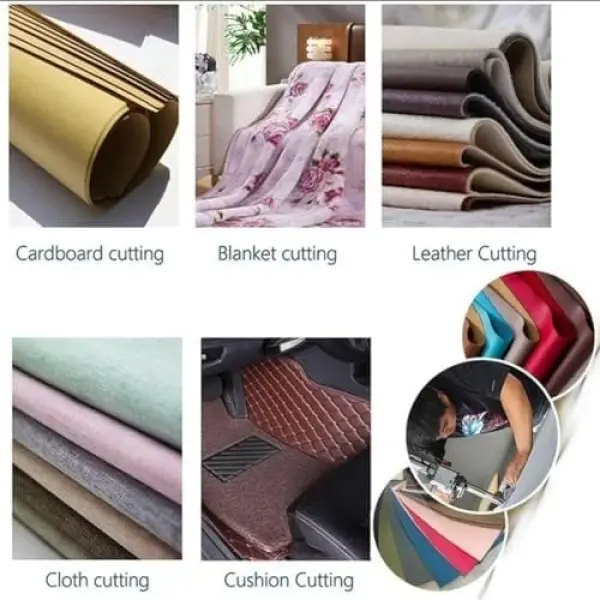 High-Speed Automatic Fabric Cutter with Straight Knife, Industrial Sewing and Cloth Cutting Tool, Durable and Efficient