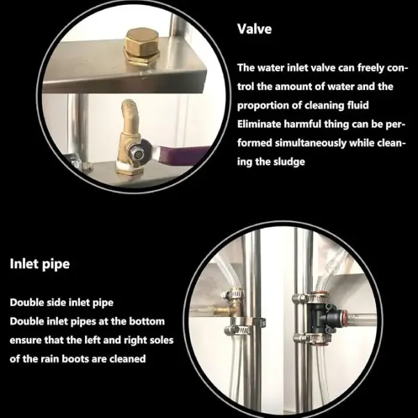 Stainless Steel Automatic Boot Cleaner for Livestock - Efficient Rain Shoes Scrubber Machine, Heavy-Duty Cleaning Solution for Farms and Outdoor Use