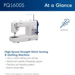 Brother PQ1600S High-Speed Straight Stitch Sewing & Quilting Machine