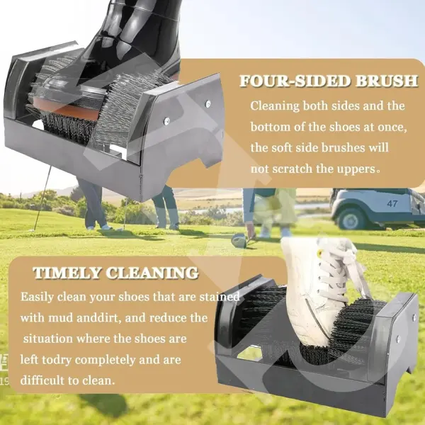 Outdoor Shoe Scraper Brush - Durable Mud Removal Tool with Non-Slip Handle & Stable Base for Efficient Deep Cleaning in Gardens and Courts - Easy to Maintain