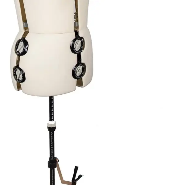 BHD BEAUTY Beige 13 Dials Female Fabric Adjustable Mannequin Dress Form for Sewing, Mannequin Body Torso with Tri-Pod Stand, Up to 70" Shoulder Height (Medium)