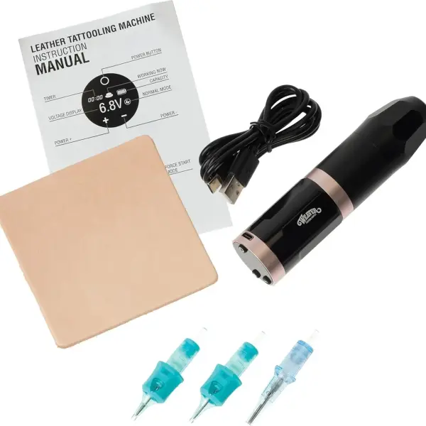 Weaver Leather Supply Tattooling™ Leather Embosser, Wireless Low Vibration Stamping Tool, Leathercraft Tool for Creating Tattoo-Like Designs