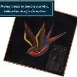 Weaver Leather Supply Tattooling™ Leather Embosser, Wireless Low Vibration Stamping Tool, Leathercraft Tool for Creating Tattoo-Like Designs