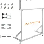 bimiti Large Tabletop Rug Tufting Frame 35.5"x35.5", Sturdy Aluminum Carpet Making Frame, No Wobble, Easy Clamp Setup, Works with Tufting Guns & Punch Needles, for Adults & DIY Rugs