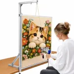 bimiti Large Tabletop Rug Tufting Frame 35.5"x35.5", Sturdy Aluminum Carpet Making Frame, No Wobble, Easy Clamp Setup, Works with Tufting Guns & Punch Needles, for Adults & DIY Rugs