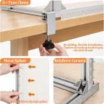 bimiti Large Tabletop Rug Tufting Frame 35.5"x35.5", Sturdy Aluminum Carpet Making Frame, No Wobble, Easy Clamp Setup, Works with Tufting Guns & Punch Needles, for Adults & DIY Rugs