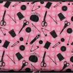 SINGER 07276 Sewing Basket with Sewing Kit Accessories, Pink & Black,