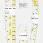 Dritz Design Ruler Trio with Styling Design, Curve & Hip Curve Rulers for Sewing