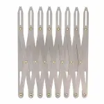 Bohin Expandable Gauge-Harmonica Design, Measuring Ruler up to 8 Buttonhole for Sewing Projects, Up to 8 Buttons, Grey