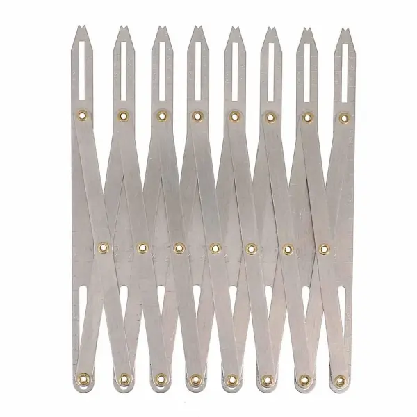 Bohin Expandable Gauge-Harmonica Design, Measuring Ruler up to 8 Buttonhole for Sewing Projects, Up to 8 Buttons, Grey