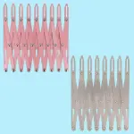 Bohin Expandable Gauge-Harmonica Design, Measuring Ruler up to 8 Buttonhole for Sewing Projects, Up to 8 Buttons, Grey