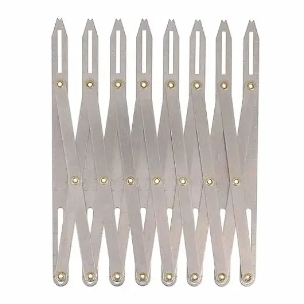 Bohin Expandable Gauge-Harmonica Design, Measuring Ruler up to 8 Buttonhole for Sewing Projects, Up to 8 Buttons, Grey