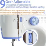 Sewing Machine for Beginners with Sewing Threads Kit(20Pcs Fabric & 32Pcs),Portable Sewing Machine with 12 Built-in Stitches & 2 Speed(High-Low Speeds) - Blue&White