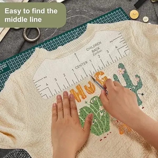 13-Piece Quilting & Sewing Set – 8 Acrylic Rulers, A3 Cutting Mat, 28mm Rotary Cutter, T-Shirt Alignment Tool Set China Marker, Tape Measure, PU Bag – Complete DIY Craft Kit