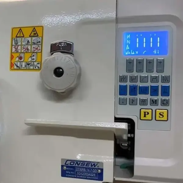 2206RB-14-7-DD Heavy Duty Single Needle Lockstitch Machine with Direct Drive and Triple Feed System