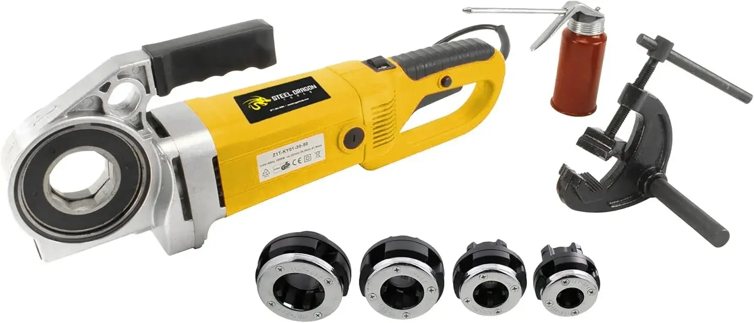 Steel Dragon Tools 550 1/2" - 1 1/4" Portable Handheld Pipe Threader Threading Machine