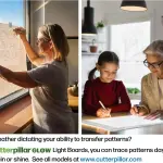Cutterpillar Glow Premium II LED Light Board with Translucent Self-Healing Cutting Mat – 13" x 19" Light Box Tracing Pad with Non-Slip Mat and Built-In Rechargeable Battery