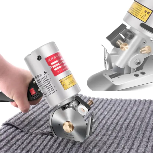 Electric Fabric Cutter - Low Noise + 90Mm Rotary Blade, Electric Cloth Cutter, Portable Cutting Machine, Sewing Rotary Cutter - Multi-Layer Clothing, Textiles, Etc