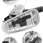 Electric Fabric Cutter - Low Noise + 90Mm Rotary Blade, Electric Cloth Cutter, Portable Cutting Machine, Sewing Rotary Cutter - Multi-Layer Clothing, Textiles, Etc