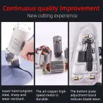 Electric Fabric Cutter - Low Noise + 90Mm Rotary Blade, Electric Cloth Cutter, Portable Cutting Machine, Sewing Rotary Cutter - Multi-Layer Clothing, Textiles, Etc