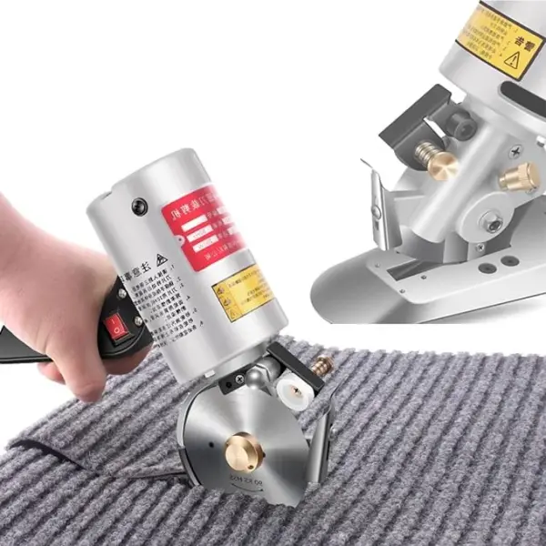 Electric Fabric Cutter - Low Noise + 90Mm Rotary Blade, Electric Cloth Cutter, Portable Cutting Machine, Sewing Rotary Cutter - Multi-Layer Clothing, Textiles, Etc