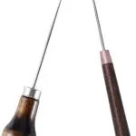500pcs Solid Wood Handle Drillable Awl Leather Craft Cloth Professional Stitching Sewing Repair Tools - (Color: C)
