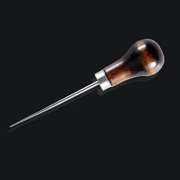 500pcs Solid Wood Handle Drillable Awl Leather Craft Cloth Professional Stitching Sewing Repair Tools - (Color: C)