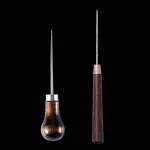 500pcs Solid Wood Handle Drillable Awl Leather Craft Cloth Professional Stitching Sewing Repair Tools - (Color: C)
